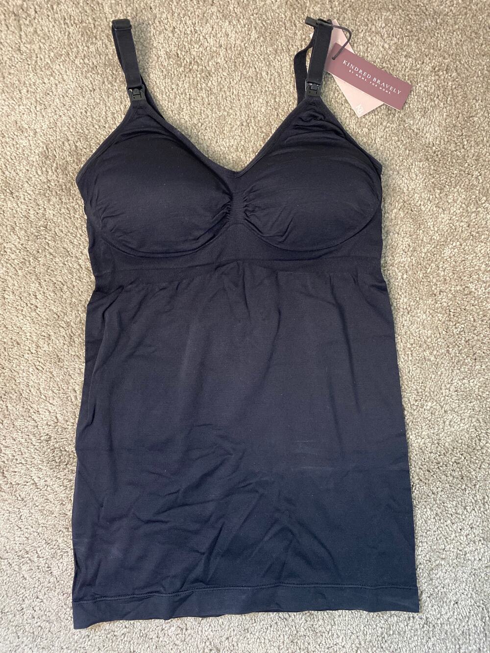 New Kindred Bravely Simply Sublime Nursing Tank Black Size Med